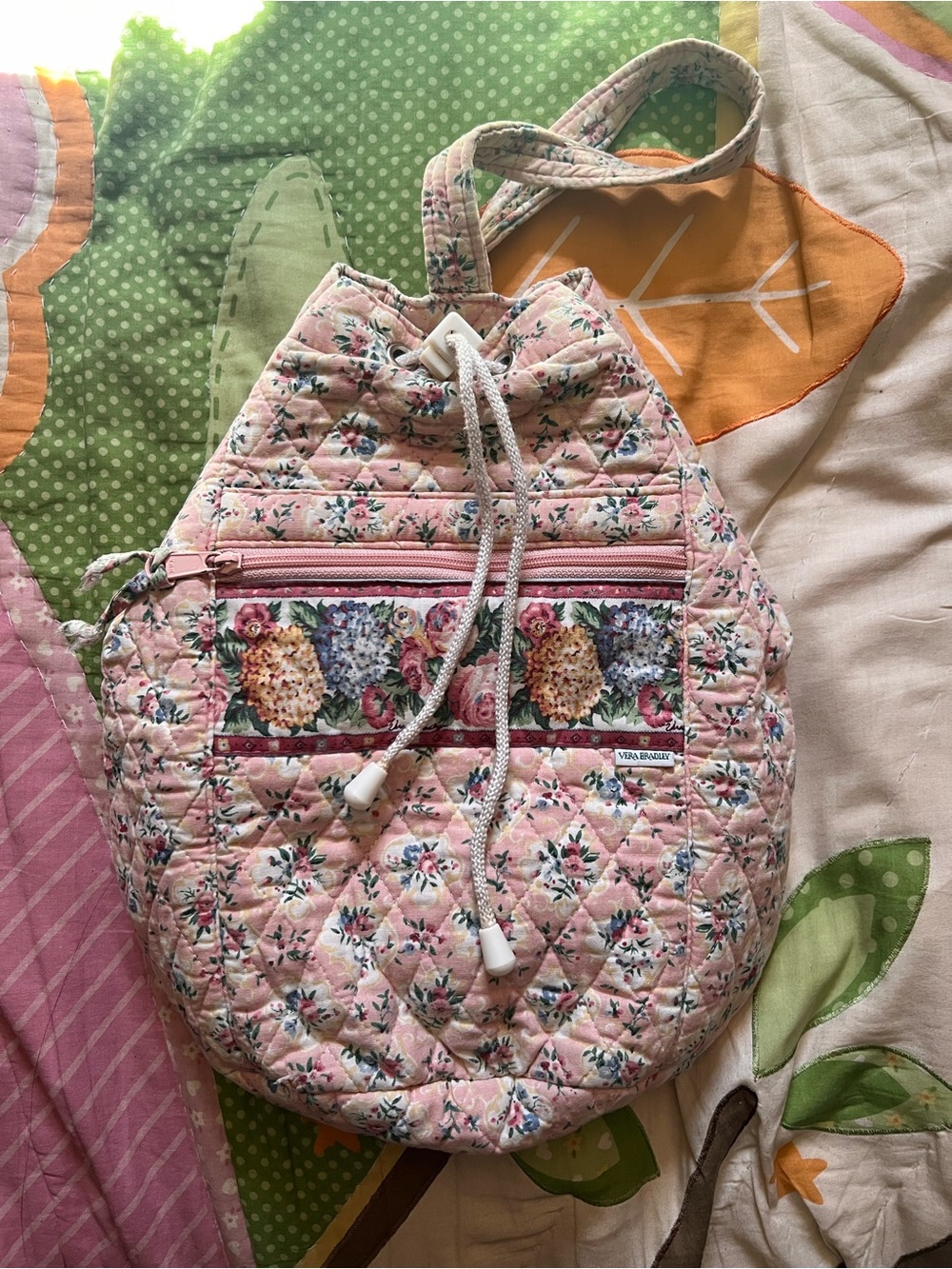 vintage vera bradley draw string sling